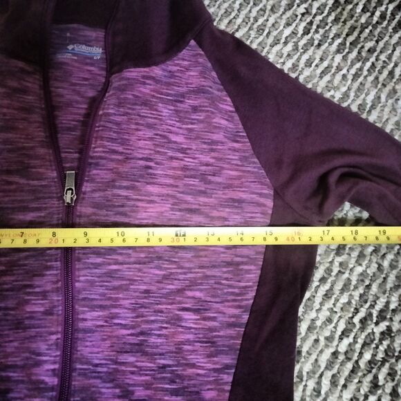Columbia Women's SMALL light weight cotton zip up jacket purple - Picture 8 of 9